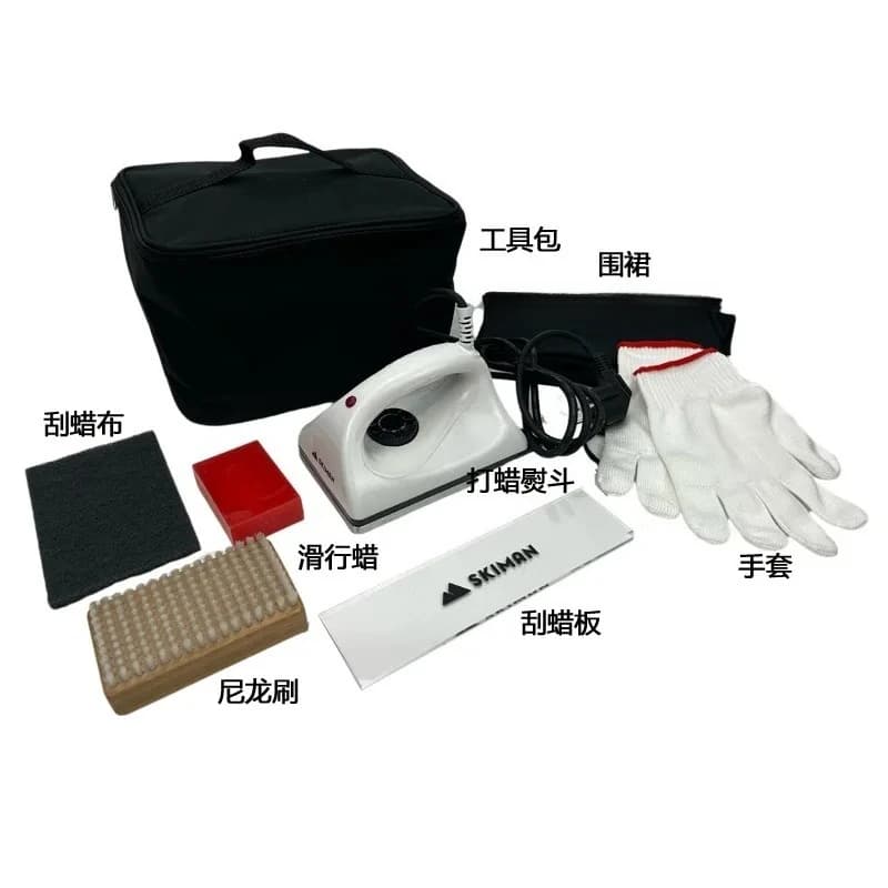 Set per ceretta per snowboard Manutenzione per sci Riparazione Impiallacciatura per doppia tavola Ceretta per ferro Cera per snowboard