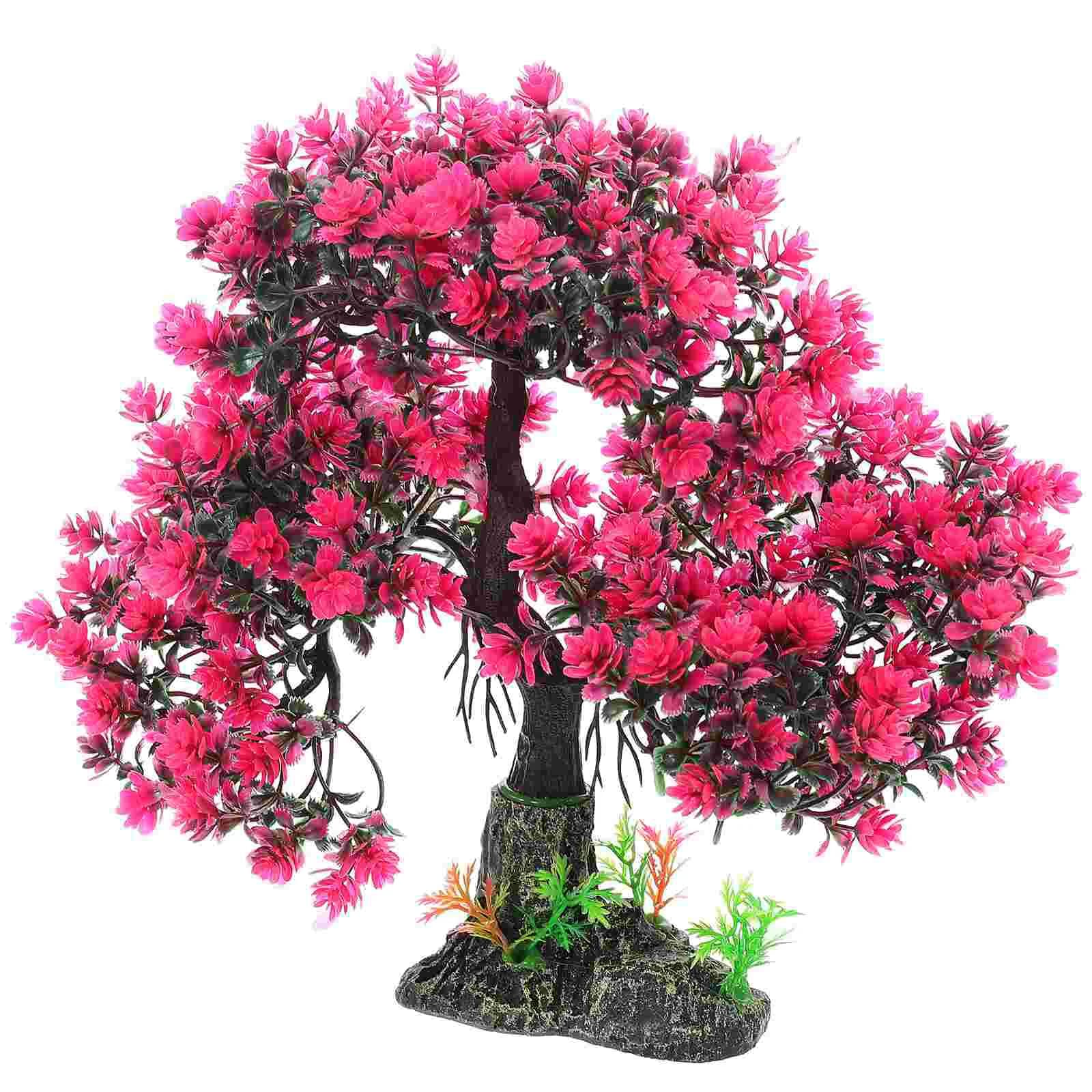 Simulazione Resina Albero Artificiale Acquario Decorazione Acquario Pianta Bonsai Paesaggistica nament Decorazione Desktop Mestiere Subacqueo