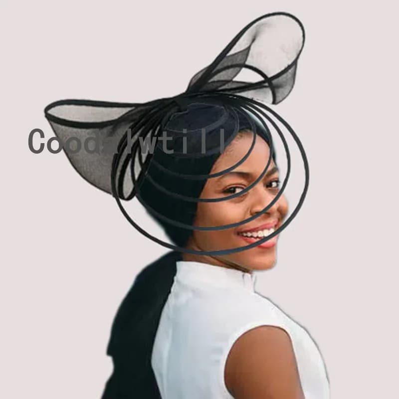 Grandi cappelli da fascinatori per le donne Matrimoni Incredibili copricapi con fiocco per la festa Kenducky Royal Asscot Portapillole Fermaglio per capelli Sposa