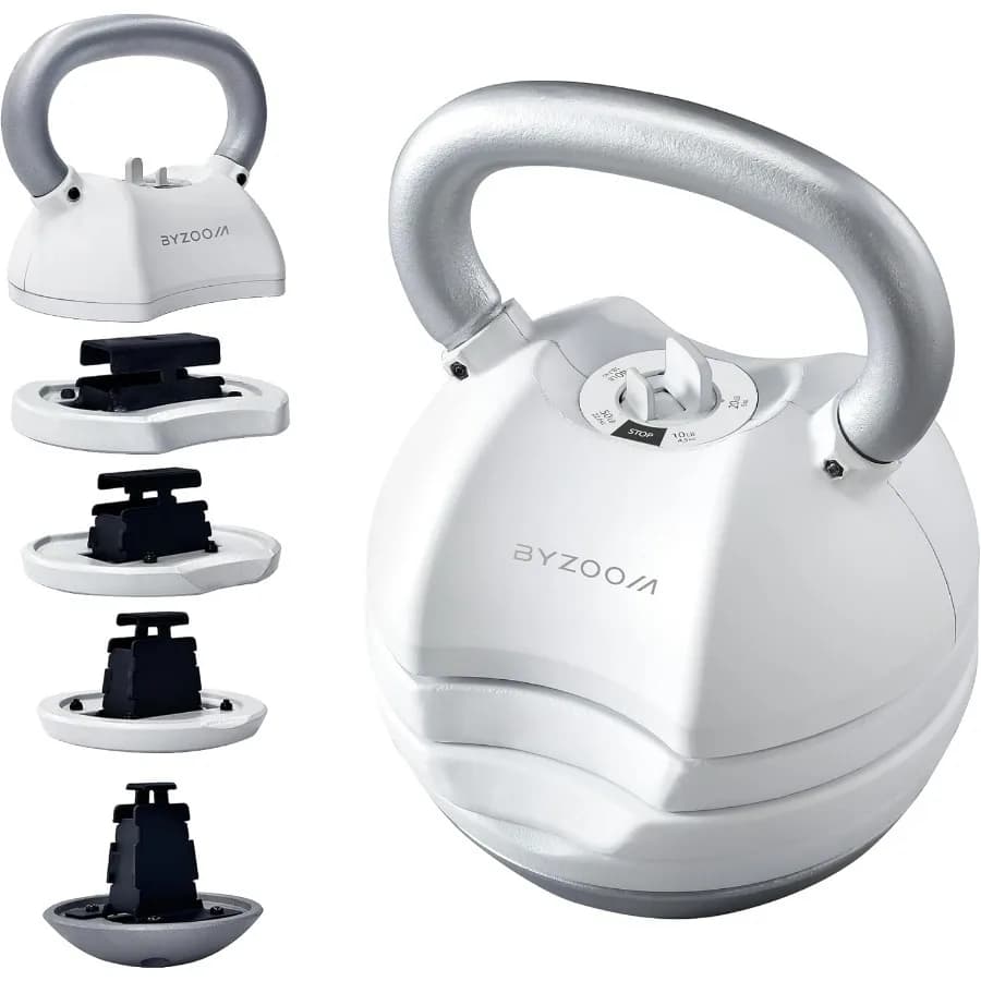 Kettlebell adjustable 30 pounds Weight training Fitness exercise Full body workout 5 in 1 for beginners in gym at home Woman