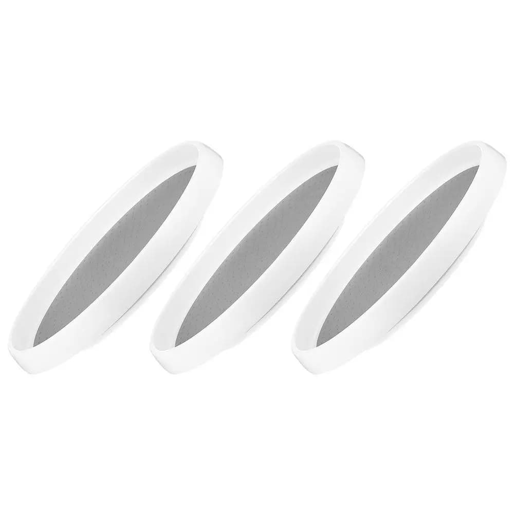 Set di 3 Portaspezie Girevoli in Plastica, Organizzatore per Condimenti da Cucina, Vassoio per Profumi, Trucchi e Gioielli, per Casa e Ufficio