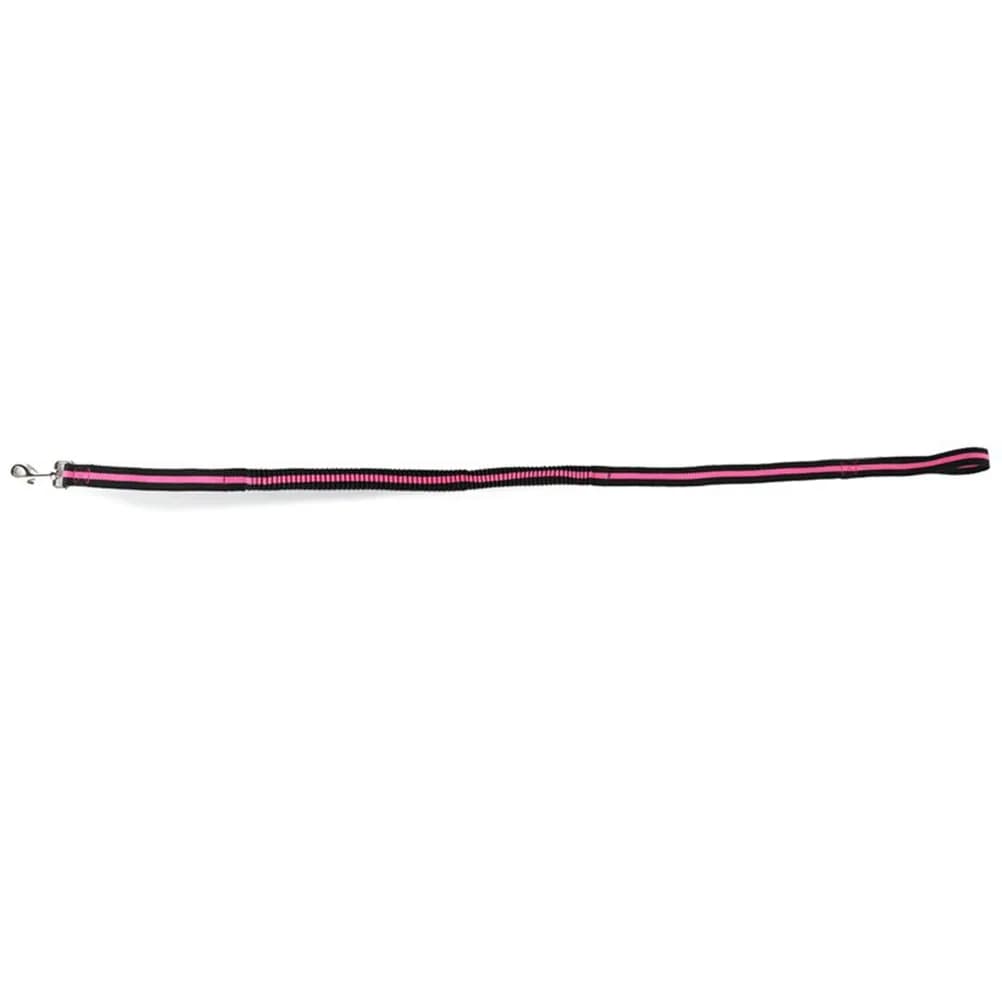Bungee Leash for Dogs Waist Mounted Hands Leash 120-150Cm Elastic Nylon Quick Walk Jog Pink