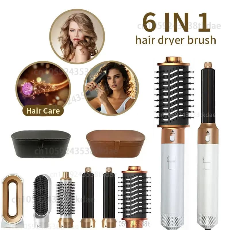 Set 6 in 1 Brush Hairstyle, Styling Tool for curling and smoothing, Compatible with Airwrap