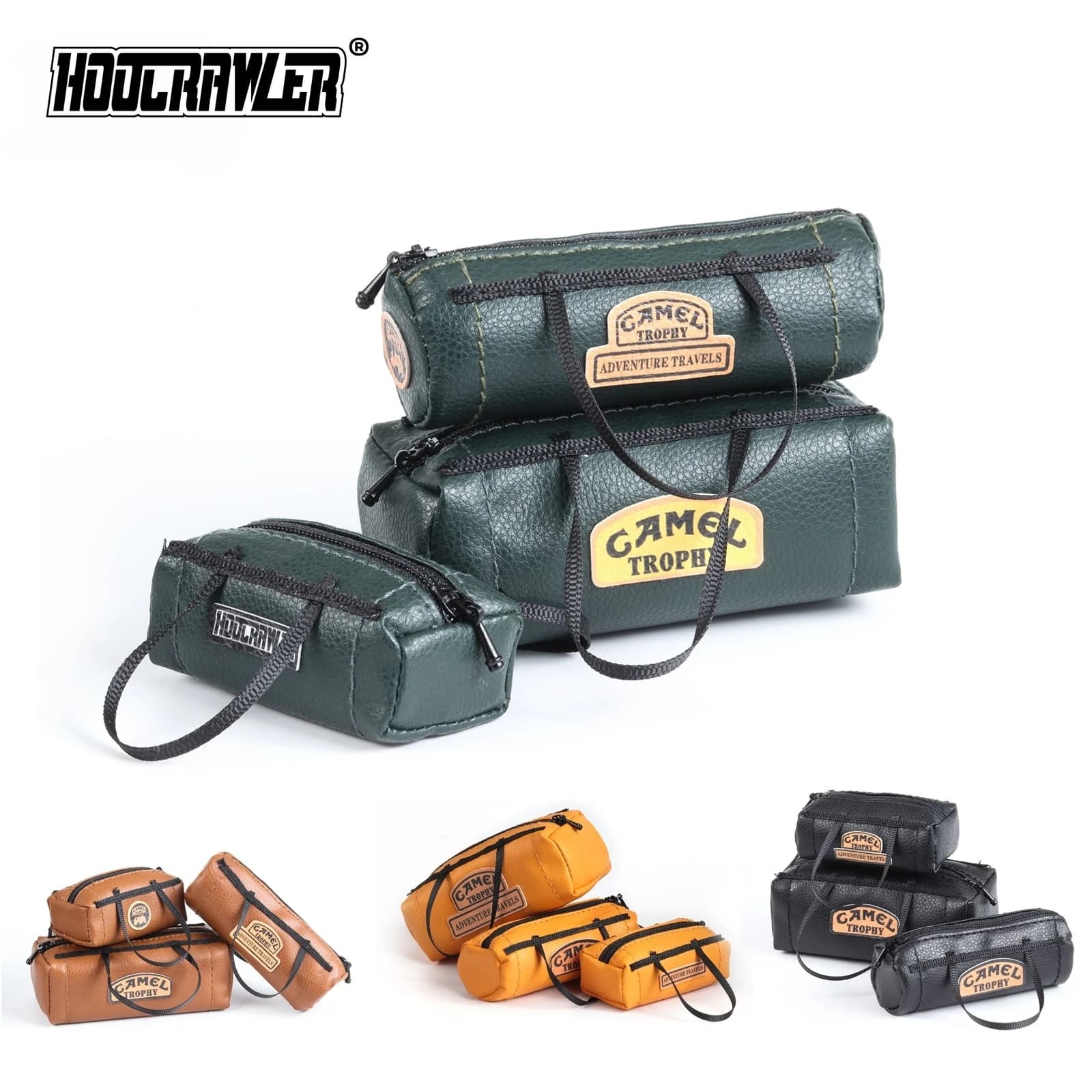 RC Crawler pelle Simulazione Tetto Borsa da viaggio Decorazione in scala Borsa da viaggio per 1/10 1/16 1/18 SCX10 TRX4 TRX4M WPL