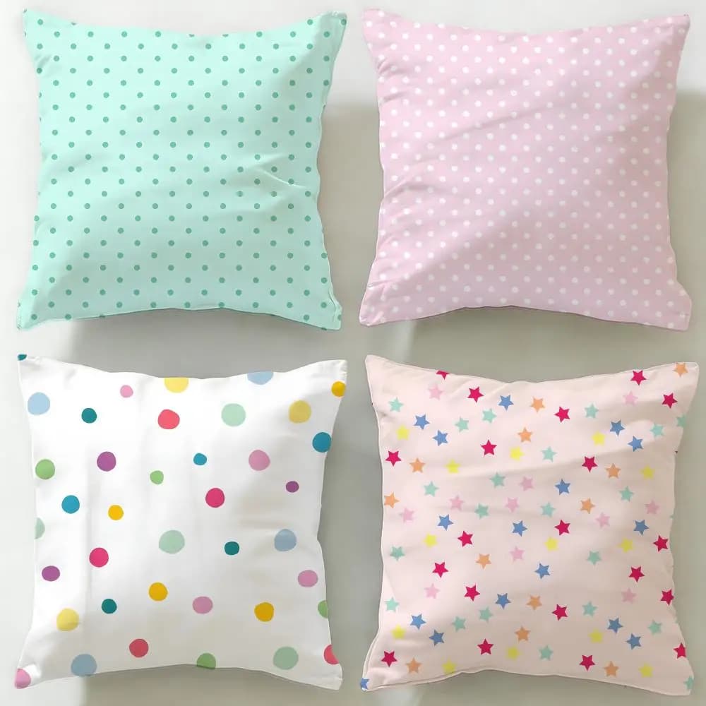 Fodera per cuscino con motivo a pois, morbida e facile da lavare – Versatile per divano, letto, viaggi e ufficio