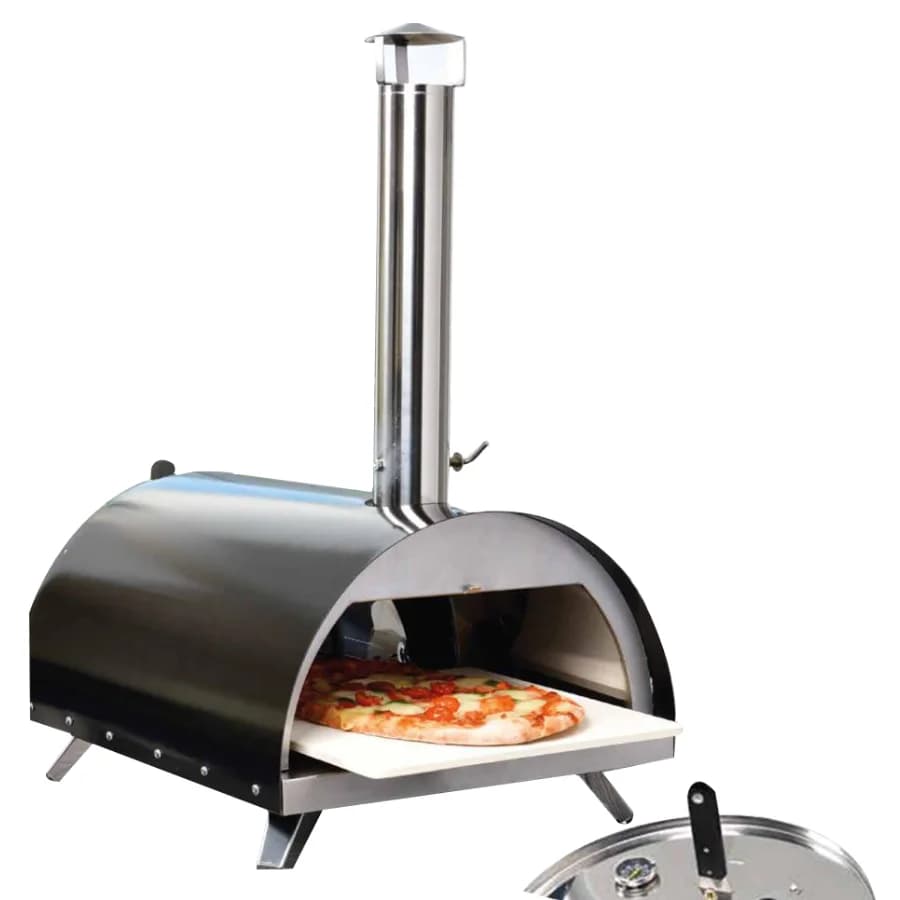 Forno per pizza portatile con piccolo fornello da campeggio a legna popolare negli Stati Uniti
