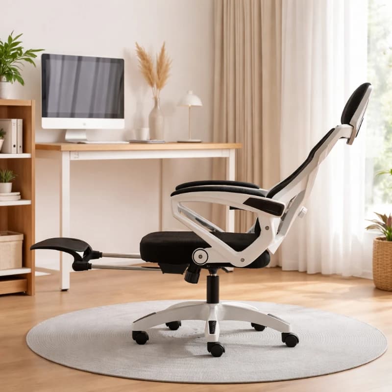 Sedia ergonomica per computer, sedile da gioco per la casa a lunga seduta, sedia da ufficio reclinabile lombare integrata, comoda sedia per studenti in dormitorio