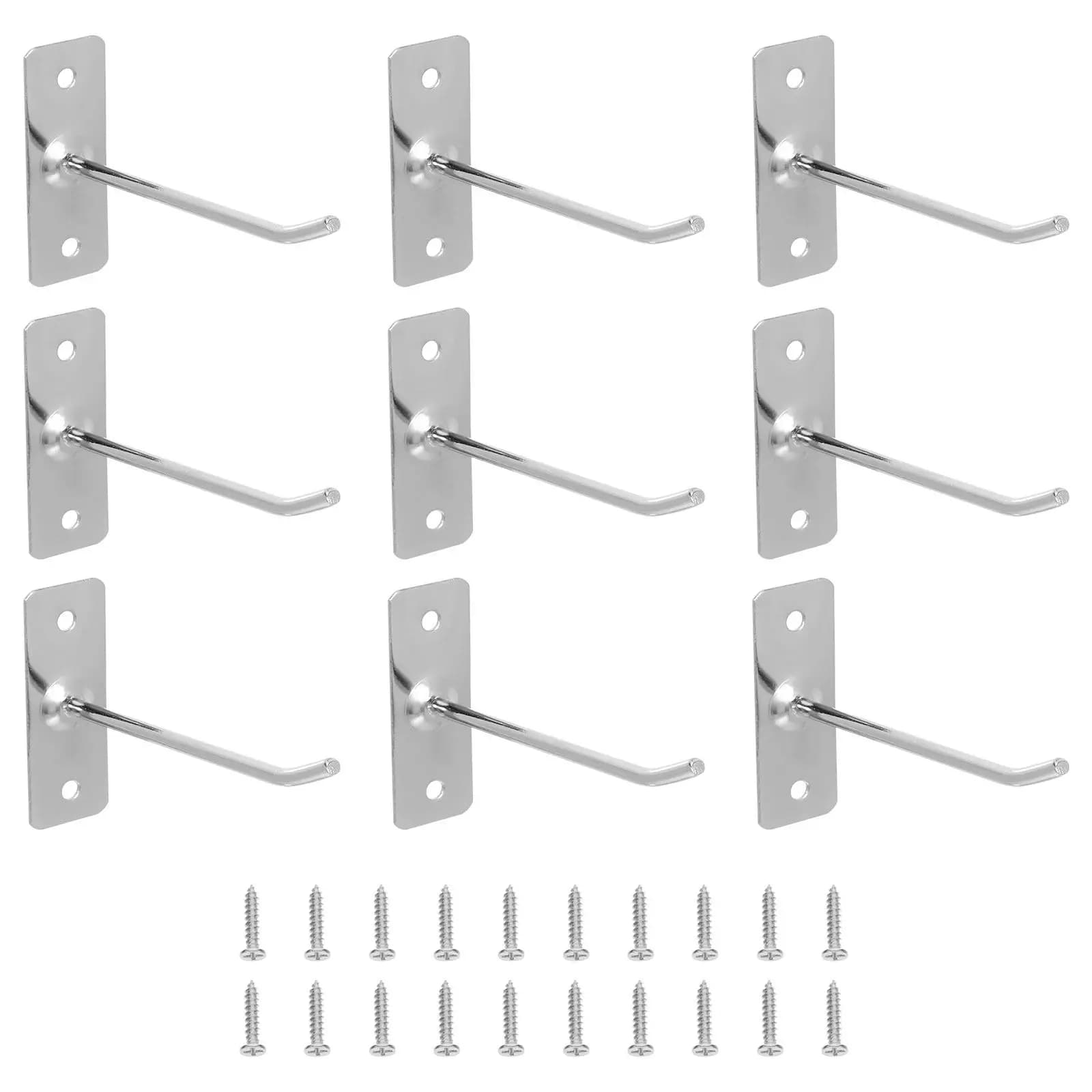 20 Pezzi Ganci da Parete in Legno con Viti Metalliche Resistenti, Organizzatore da Parete per Appendere Cappotti, Borse, Attrezzi