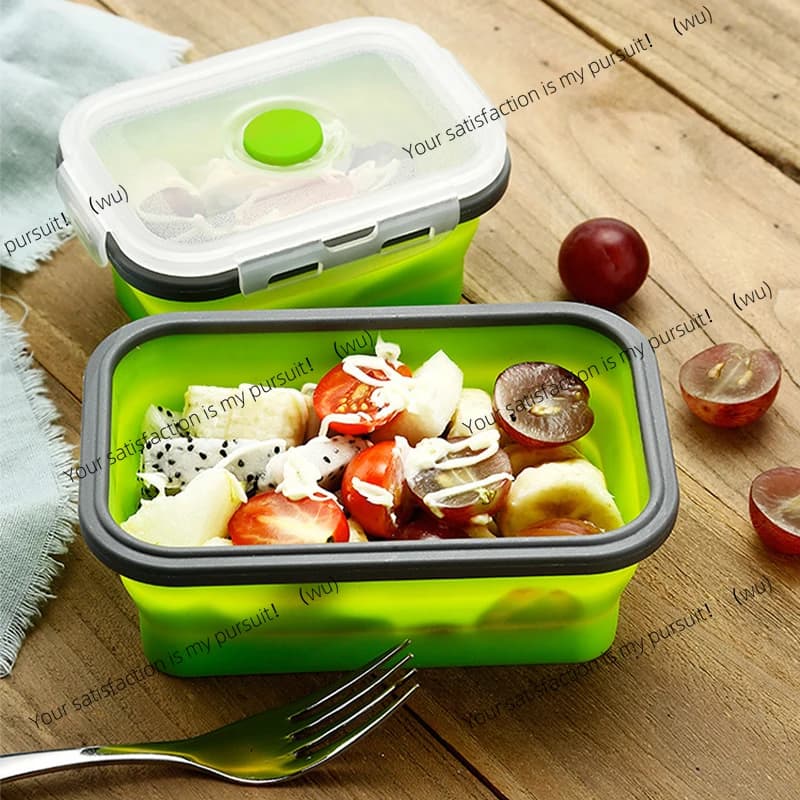 Set 1/3/4, portapranzo pieghevole per alimenti in silicone, scatola per alimenti per la conservazione di insalate di frutta, comoda