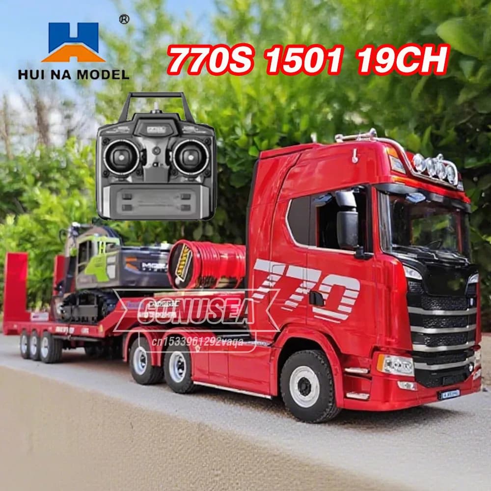 HUINA 1501 770S 1/18 Rc Camion Rimorchio Trattore Auto telecomandata 19 Ch Rc Macchina Auto di ingegneria sulla stazione radio Ragazzo Giocattoli