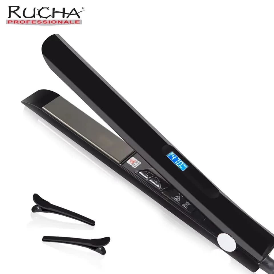 Piastra per capelli e bigodino in titanio 470 ℉ / 240 ℃ Strumento professionale per lo styling del salone in ferro piatto per capelli a doppia tensione