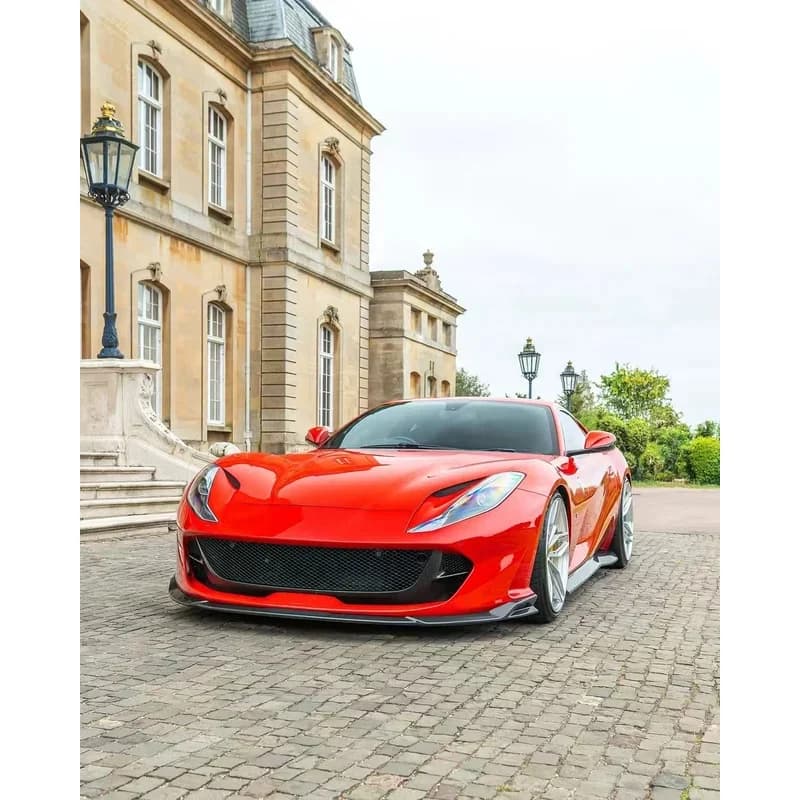 Kit Carrozzeria in Fibra di Carbonio 812, Diffusore Anteriore in Fibra di Carbonio Stile 812 CT, Spoiler, Kit Carrozzeria con Minigonne Laterali