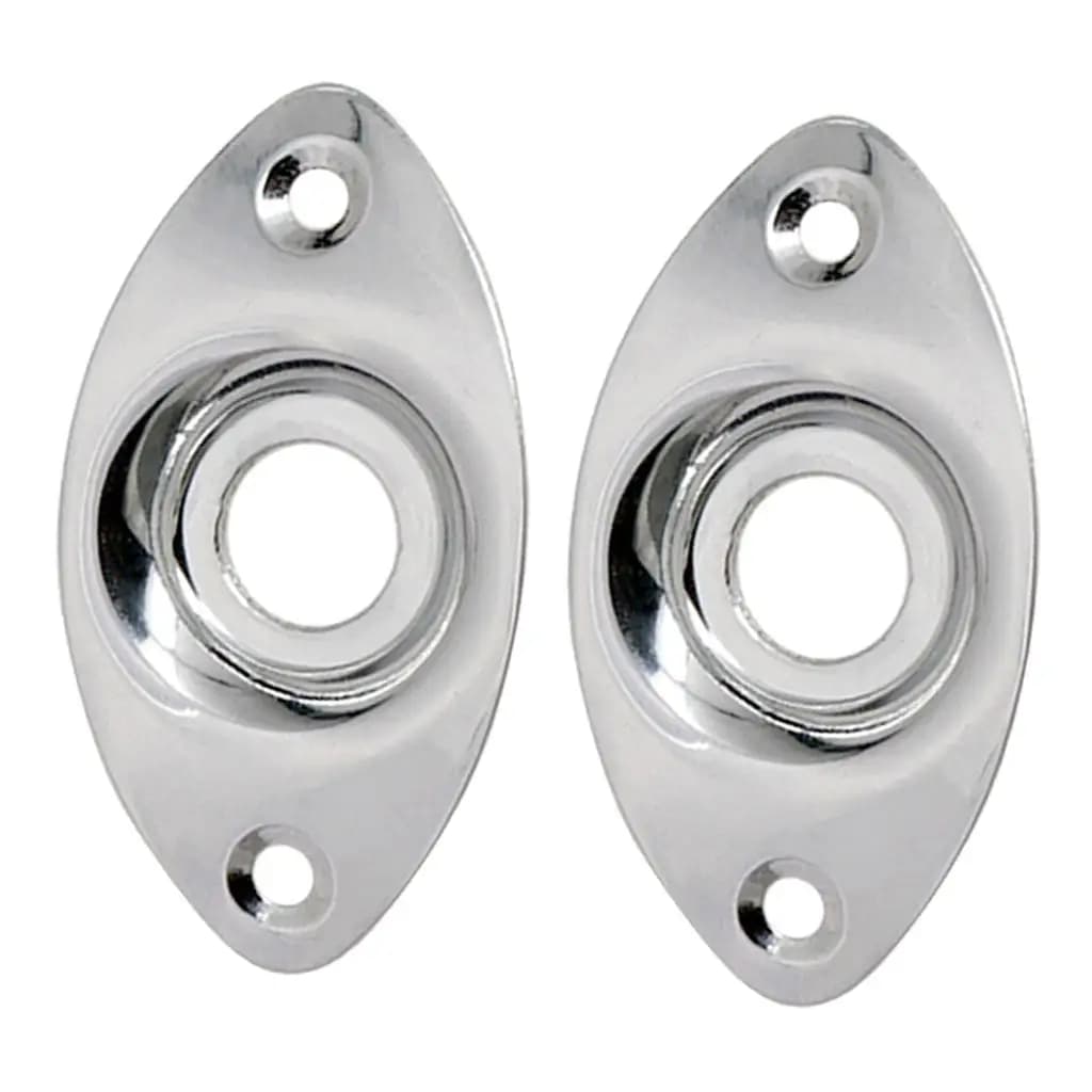 Piastra di copertura della presa di ingresso dell'uscita del Jack per basso elettrico Tooyful 2pc con 2 viti di montaggio per stile ovale