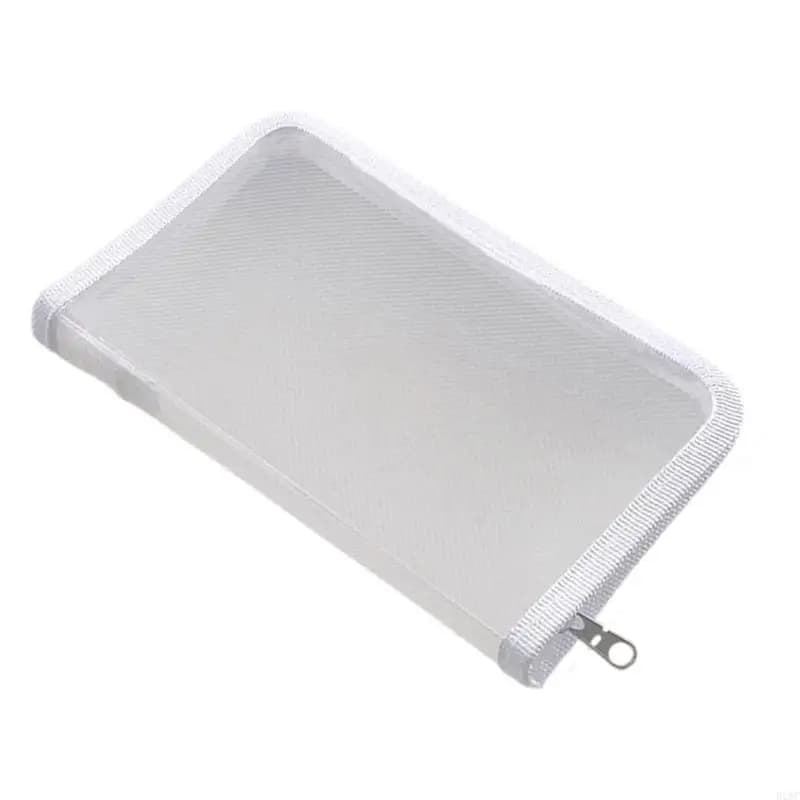 Clear Zippered File Case Small File Pouches Water Resistant Receipt Wallet