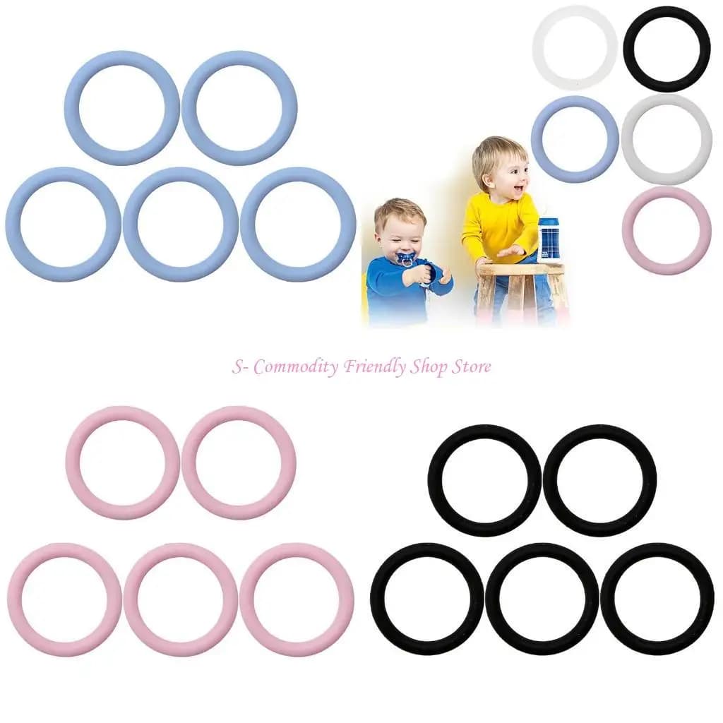 85ae silicone morso anello bpa perline per bambini per bambini gratuiti per dentizione che producono ciuccio da collana