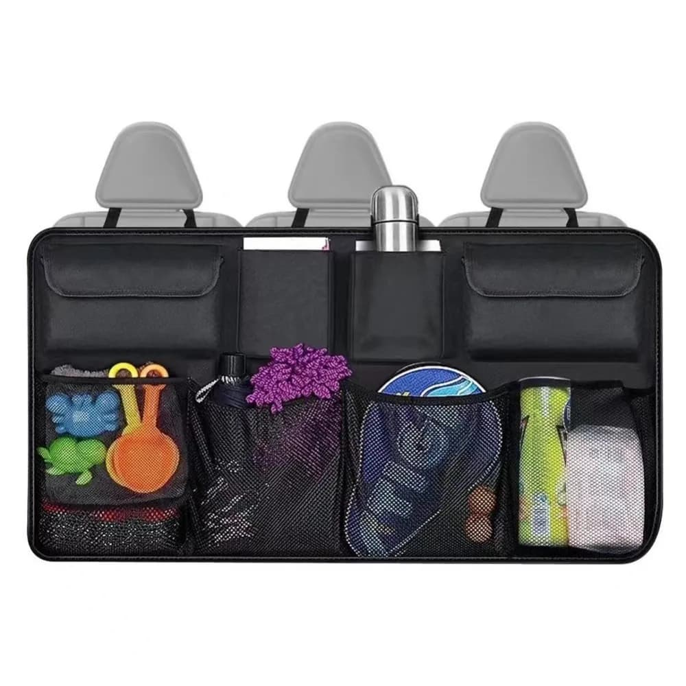 Organizer per Sedile Auto e Rete Portaoggetti per Bagagliaio SUV, Borsa Portaoggetti Multitasca per Sedile Posteriore, Organizzatore Universale per Interni Auto