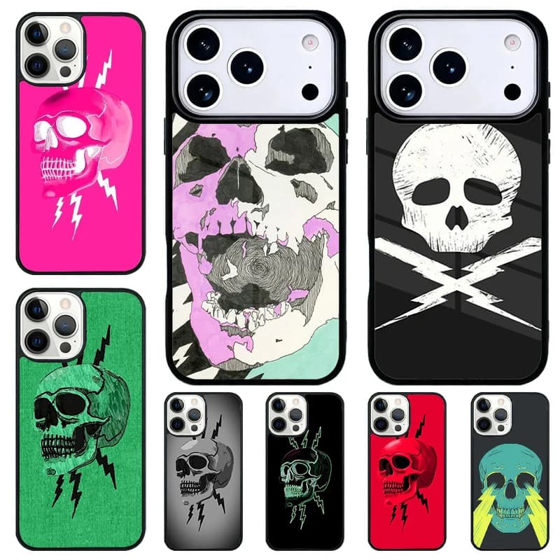 Cover antiurto Lightning Bones per iPhone 17 Air 16 15 11 12 14 13 Pro Max