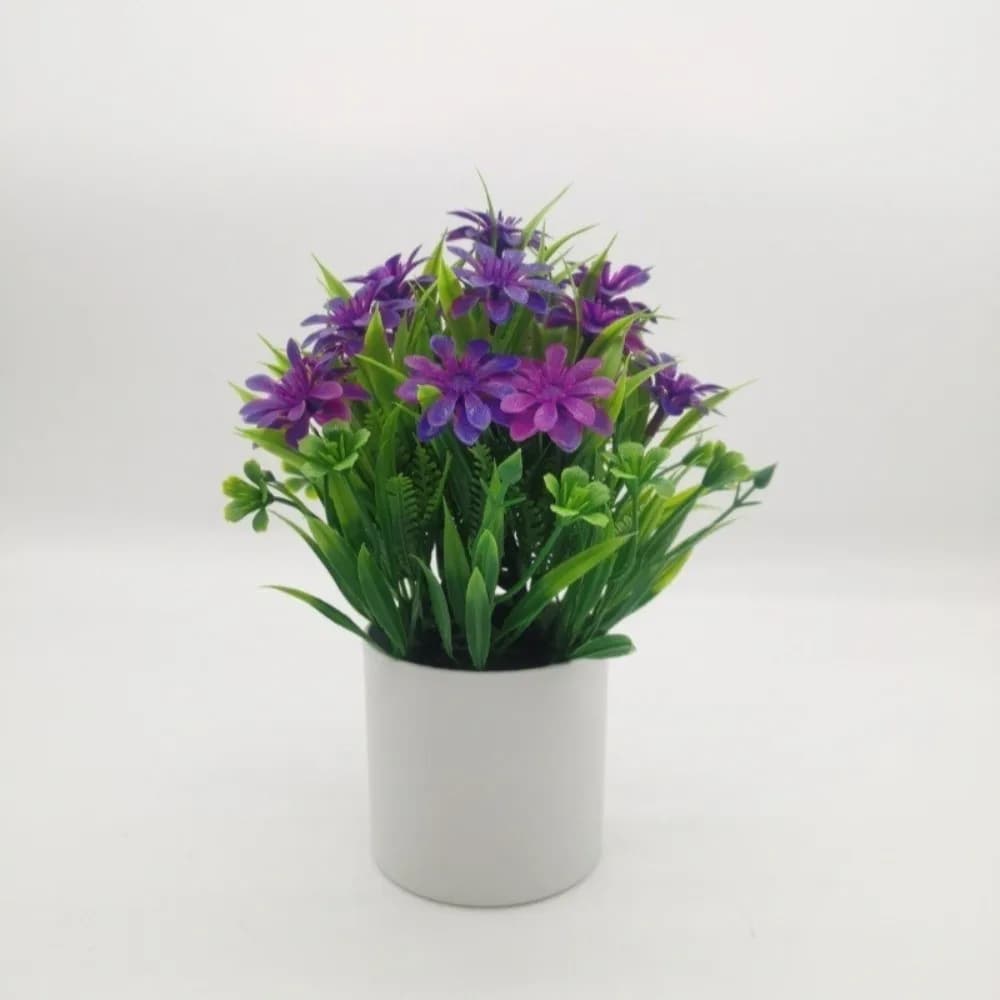 New Fake Potted Flowers Evergreen Bonsai Artificial Flower Bonsai Fake Plant Potted Ornaments Desktop Decoration
