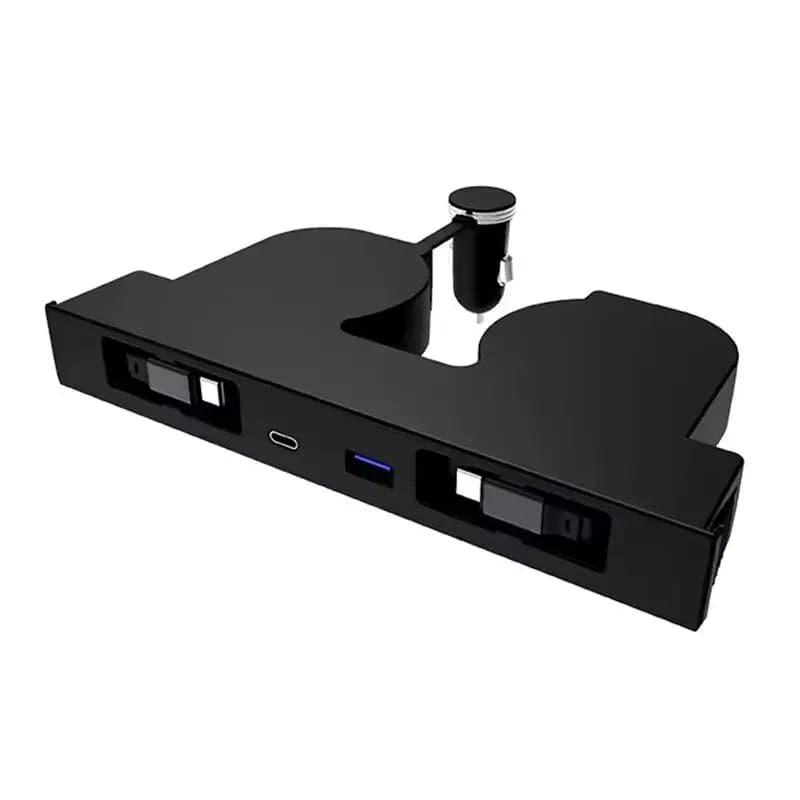 AC34-Fast USB Shunt HUB per Tesla Model Y Juniper 2025, Stazione di Docking Intelligente, Splitter Integrato per Model 3 Highland