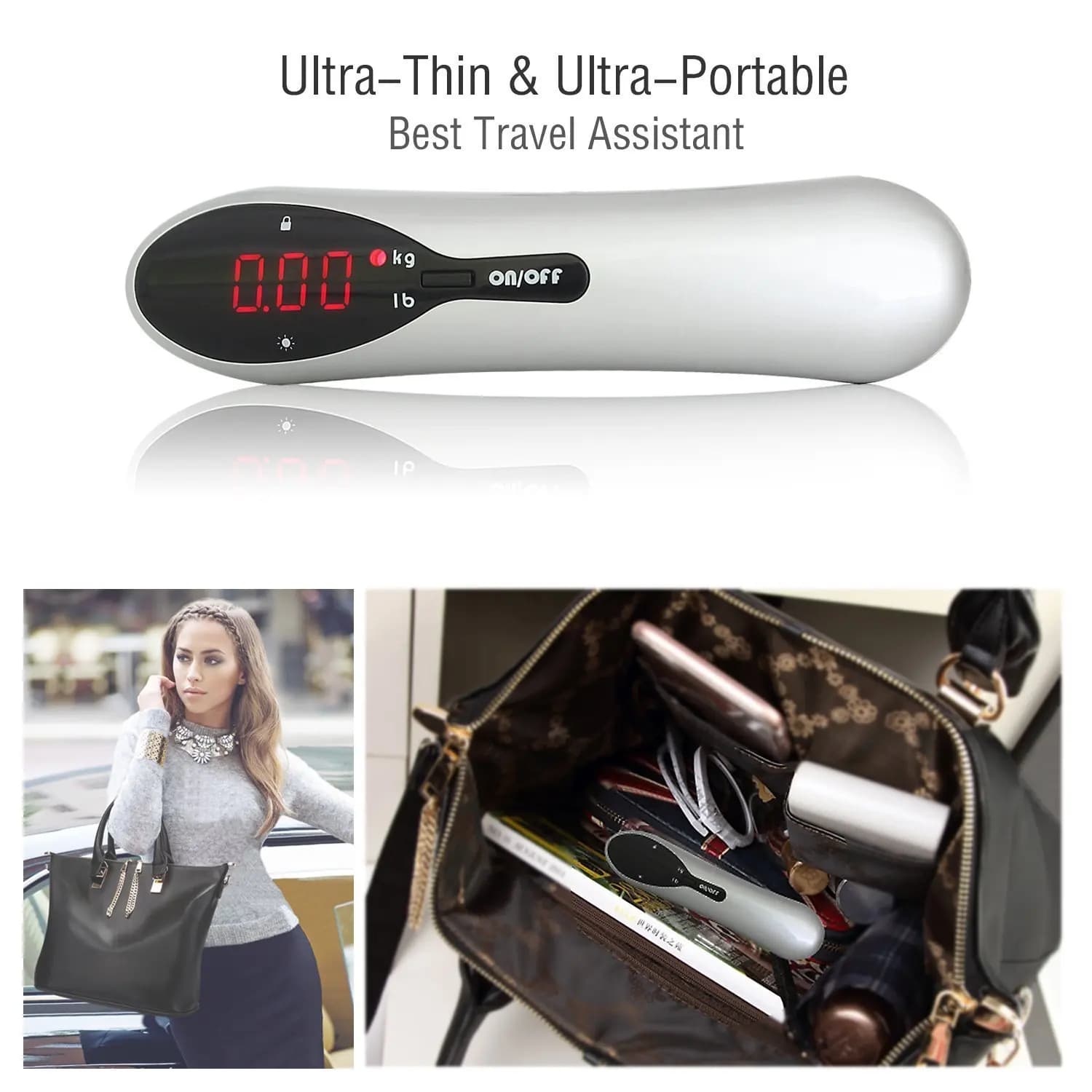 Effective 50kg/110lb Suitcase scale Pocket Mini Luggage Scale Travel Bag Hanging Scales Electronic Balance Weight
