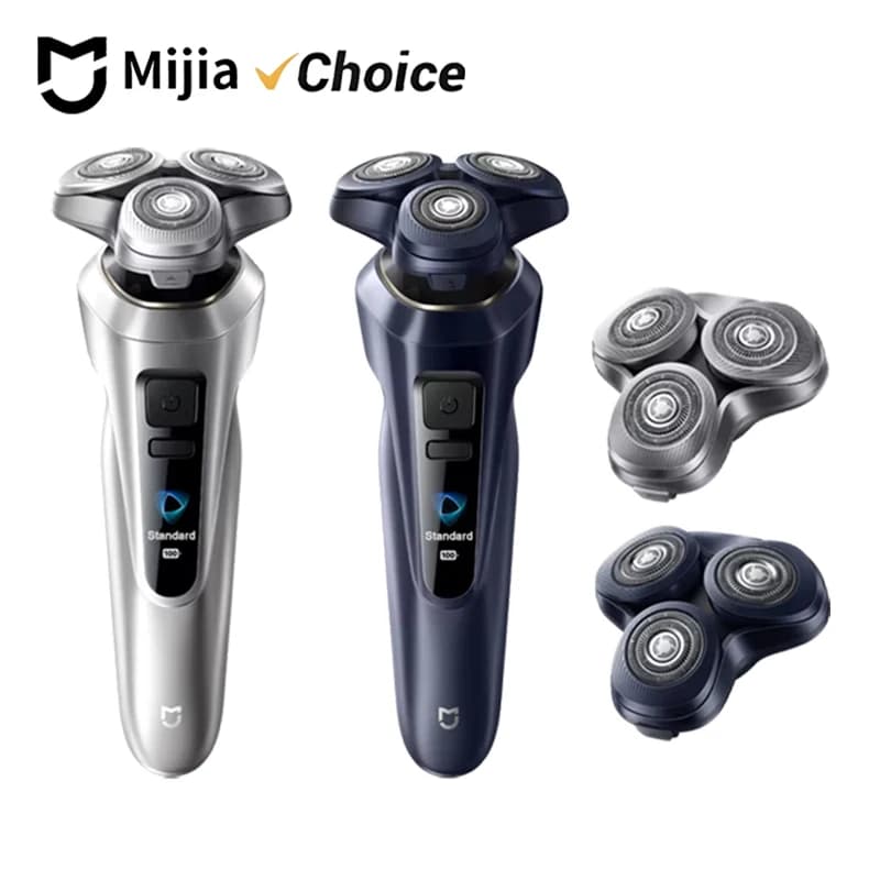 Rasoio Elettrico MIJIA Pro 360 ° Rasoio Elettrico Ricaricabile con Testina Flottante, Doppio Blocco ad Anello, Display a Colori Intelligente, IPX8 per Uso Asciutto e Bagnato, USB-C