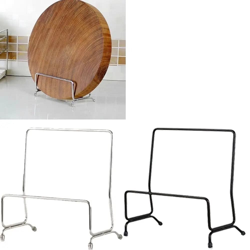 Compact Rustproof Cutting Board Stand Stainless Steel Drain Pot Lid Holder Multifunctional Non-slip Kitchen Organizer Kitchen