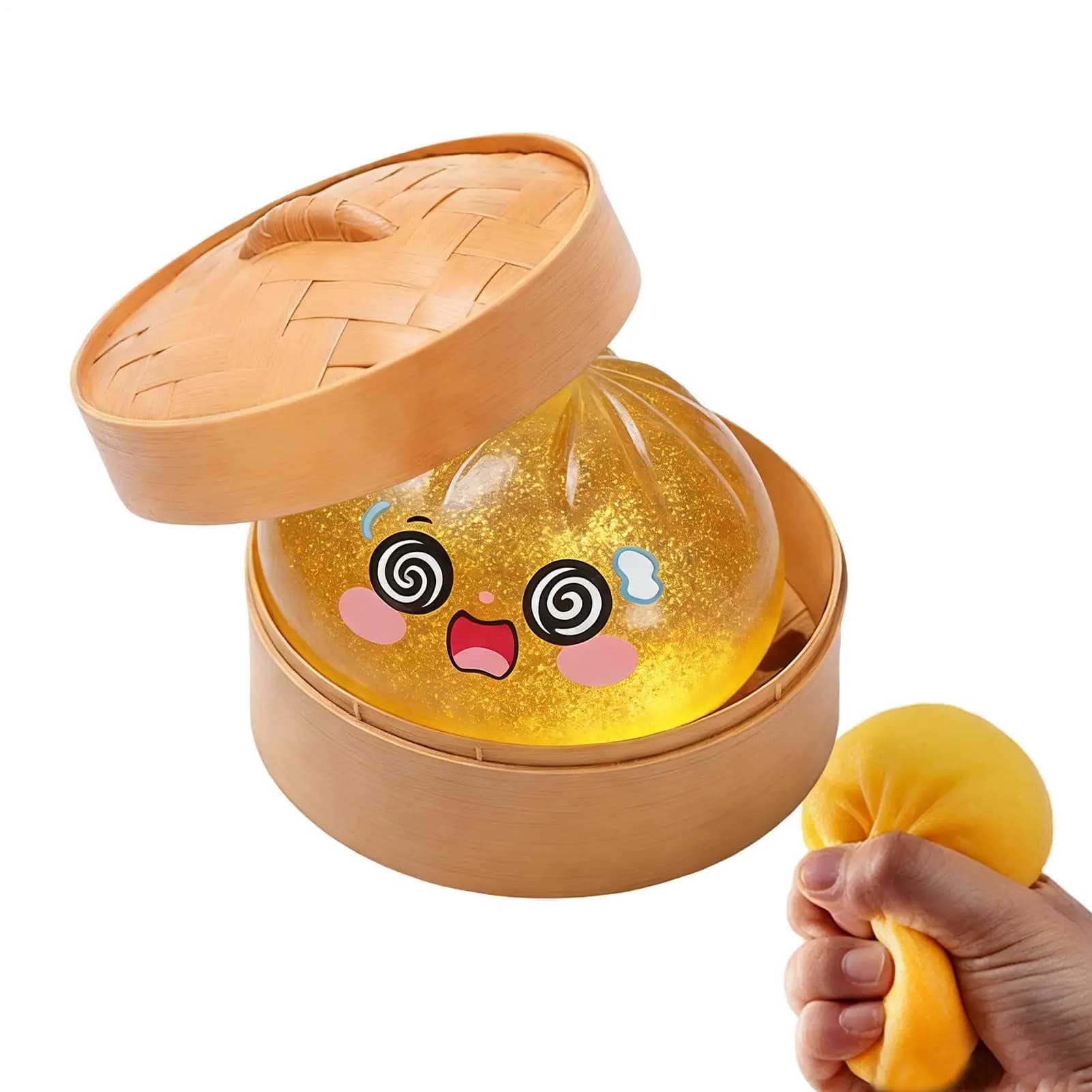 Giocattolo Antistress a Forma di Raviolo, Gadget Rilassante per Bambini dai 3 Anni in Su, Studenti e Adulti