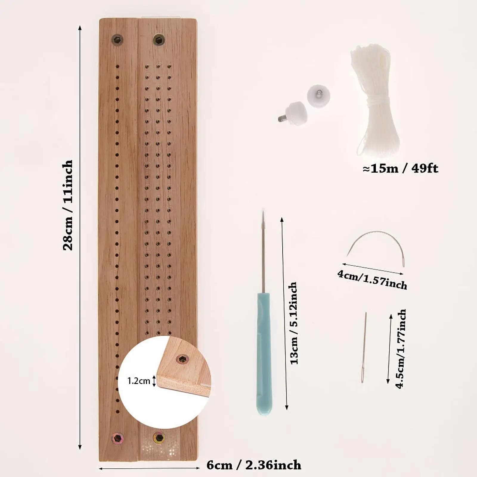 Book Binding Kit with Curved Pin And Ruler for Craft Projects