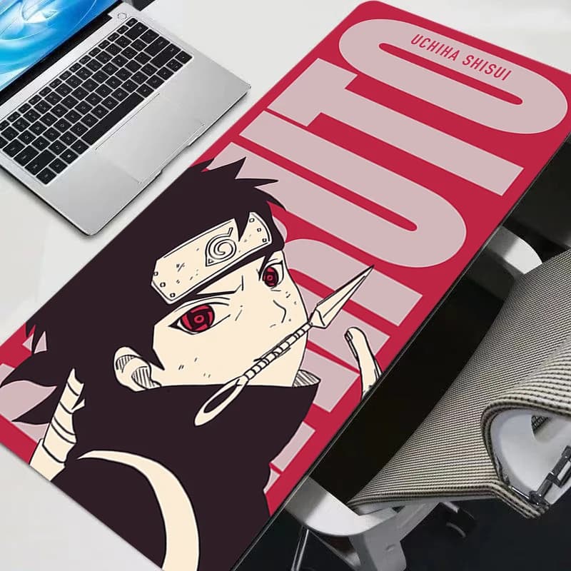 Tappetino per mouse Naruto 90x40 cm Accessori per giochi anime Tappetino grande per tastiera per computer PC Tappetino per tastiera in gomma Tappetino per scrivania con bordo bloccabile