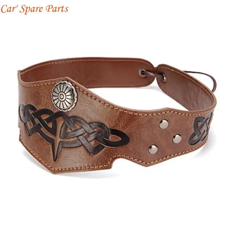 Y4UA Medieval Knight Headband Accesso del cosplay Accessorio regolabile motocicletta per guida del copricapo vestito per del