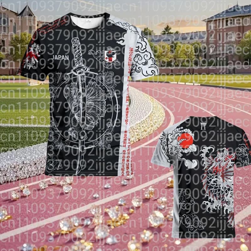 Men's Special Edition, Round Neck, Sportswear Absorbent and Breathable for Family, Japanese Martial Arts