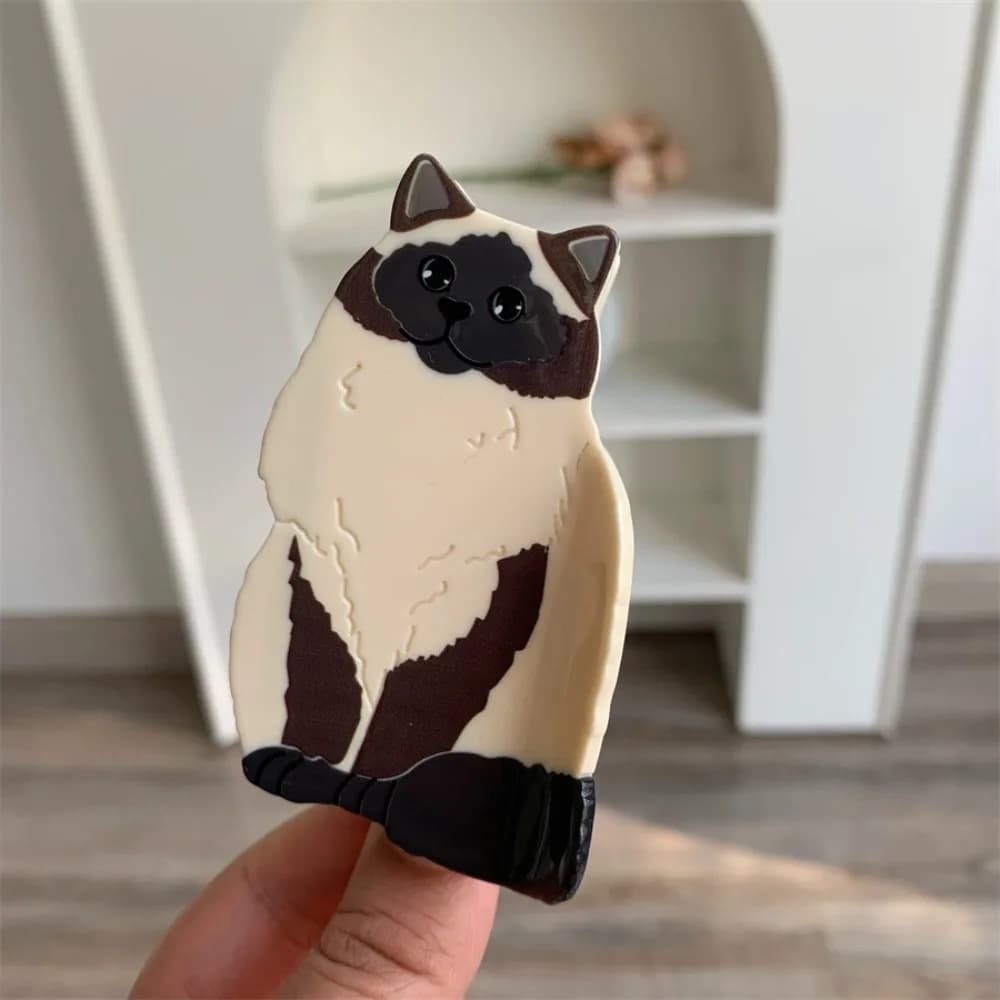 Acetic Acid Acetate Cat Hair Claw Korean Style Cartoon Kitten Claw Clip Headdress Hair Accessories Animal Shark Clip Daily