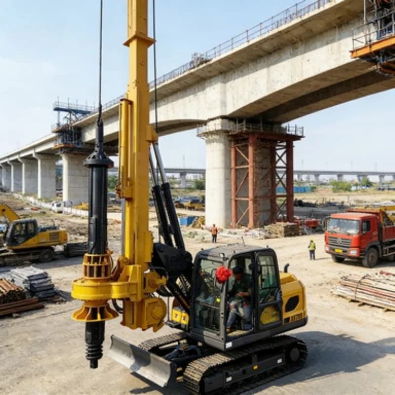 For Geotechnical Survey SR65 Rotary Drilling Rig Hydraulic Drill Rig Foundation Machine 30m Depth 110kN Torque