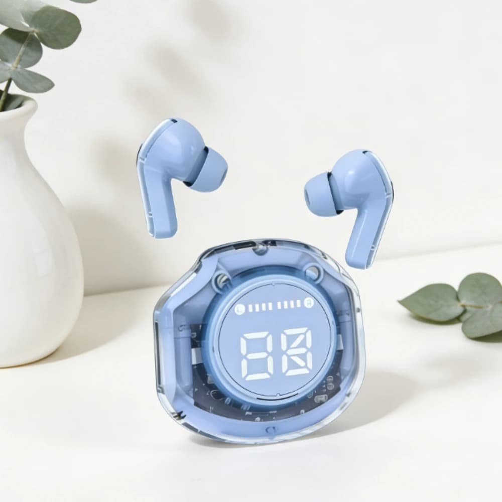 Cuffie Bluetooth Wireless con Display Digitale LED della Batteria, Auricolari Senza Fili