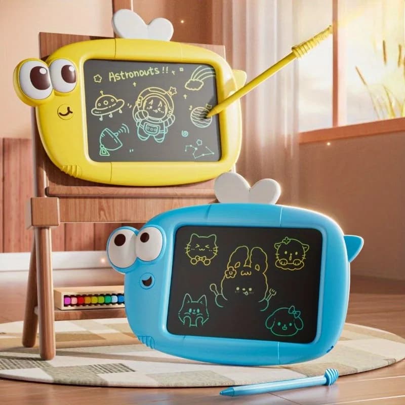 Tavoletta da scrittura LCD a tema api - Tavolo da disegno colorato per bambini | No Mess Doodle Pad con stilo | Giocattolo educativo riutilizzabile