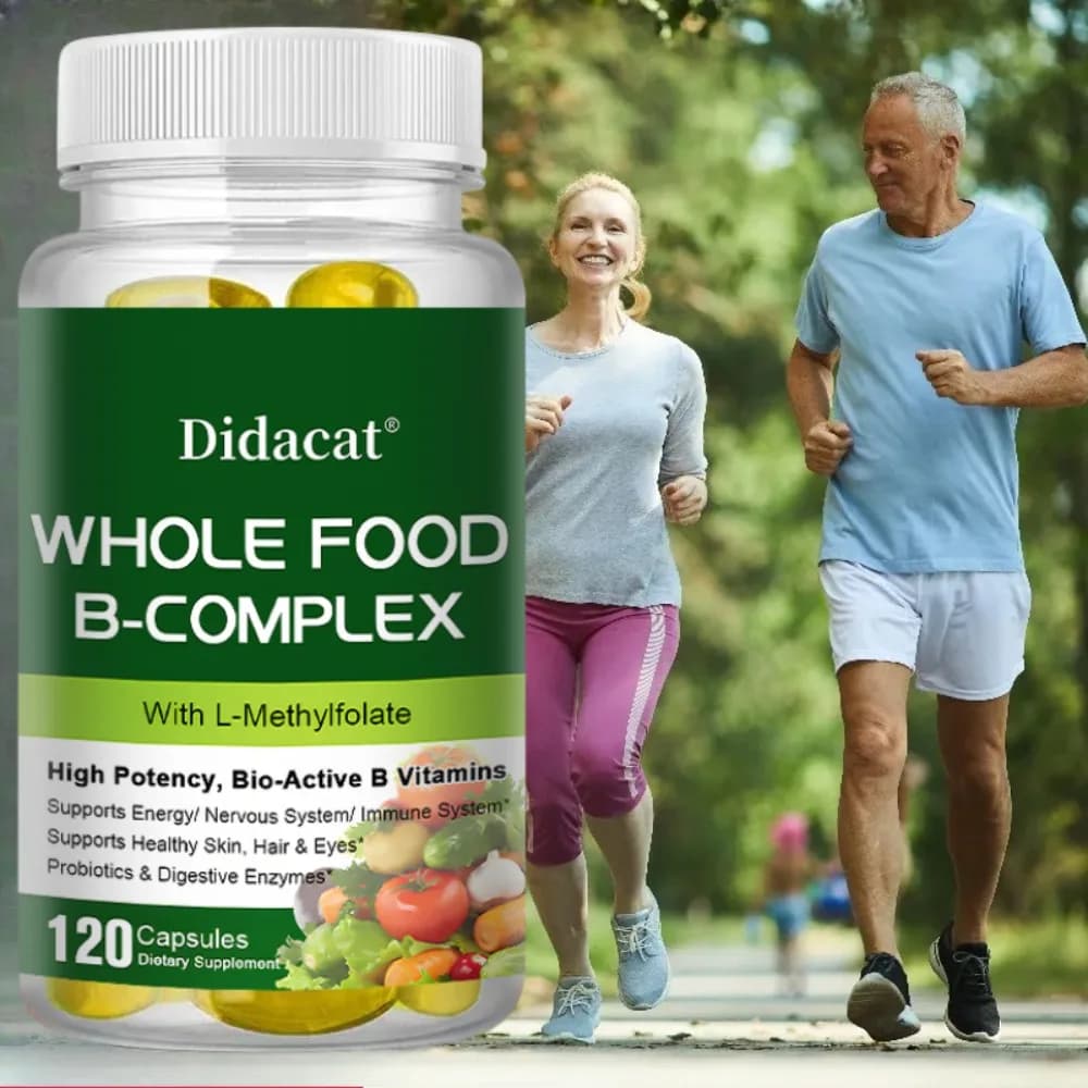 Vitamin B Complex - Help Relieve Fatigue, Improve Digestion, Reduce Stress, Better Mood Support, Immune Supplement