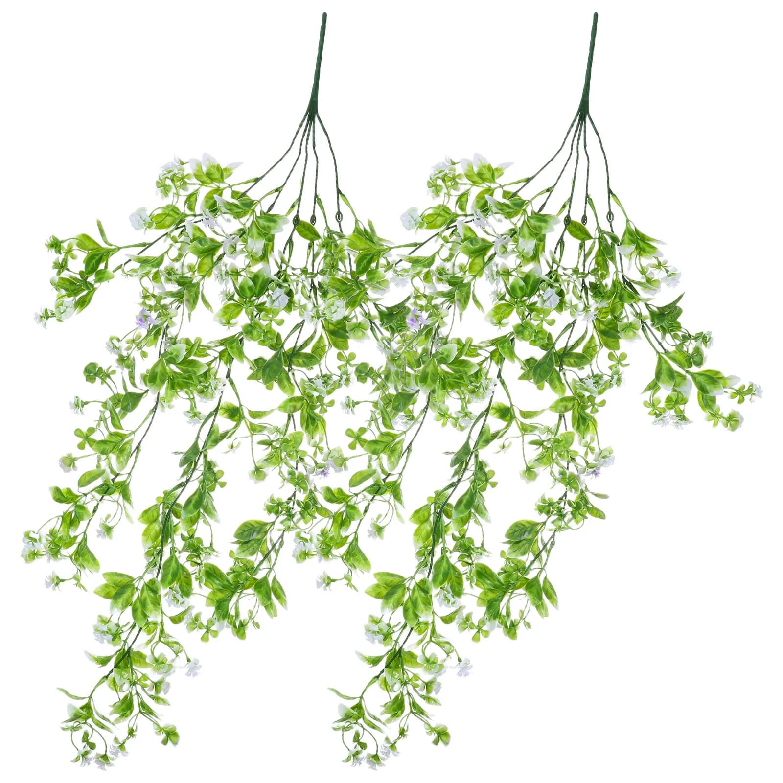 2Pcs Dense Artificial Hanging Vine Plants Fake Fern Leaves Greenery Decor for Bedroom Living Room Wedding Wall Shelf Patio Faux