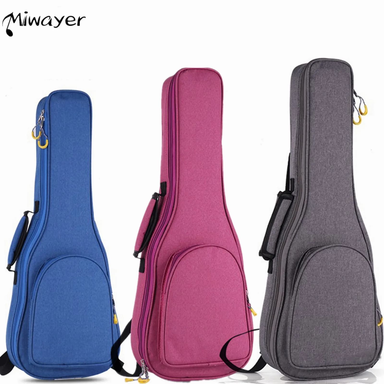 Custodia per ukulele Miwayer 15MM imbottitura in spugna pesante borsa per ukulele antipolvere impermeabile antiurto per ukulele soprano tenore da concerto