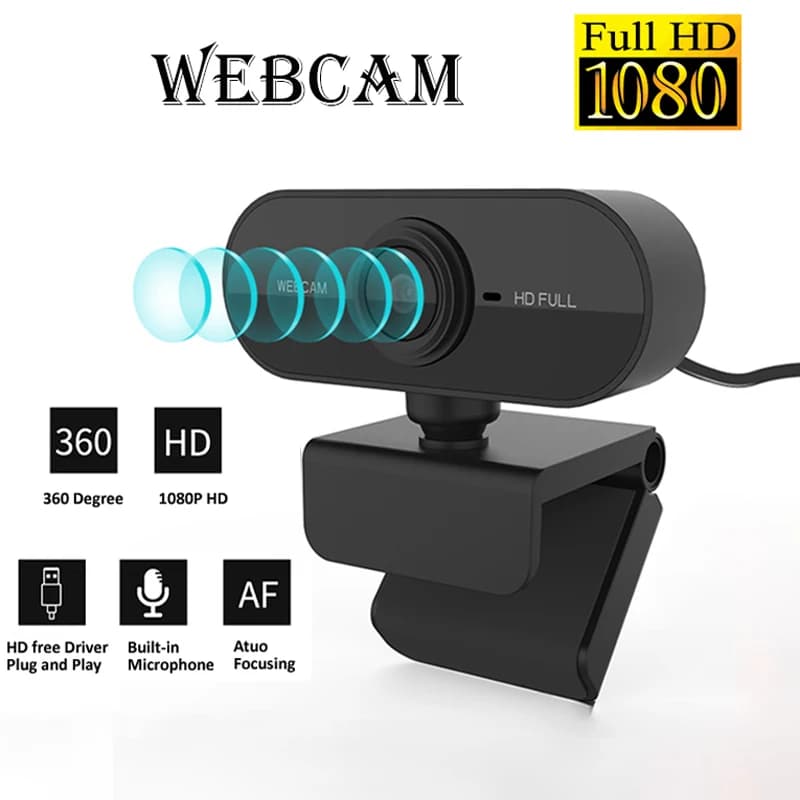 1080P Full HD Mini Web Camera PC With Microphone USB Plug Support Desktop Laptop Suitable For Video Calls Conference Live Work