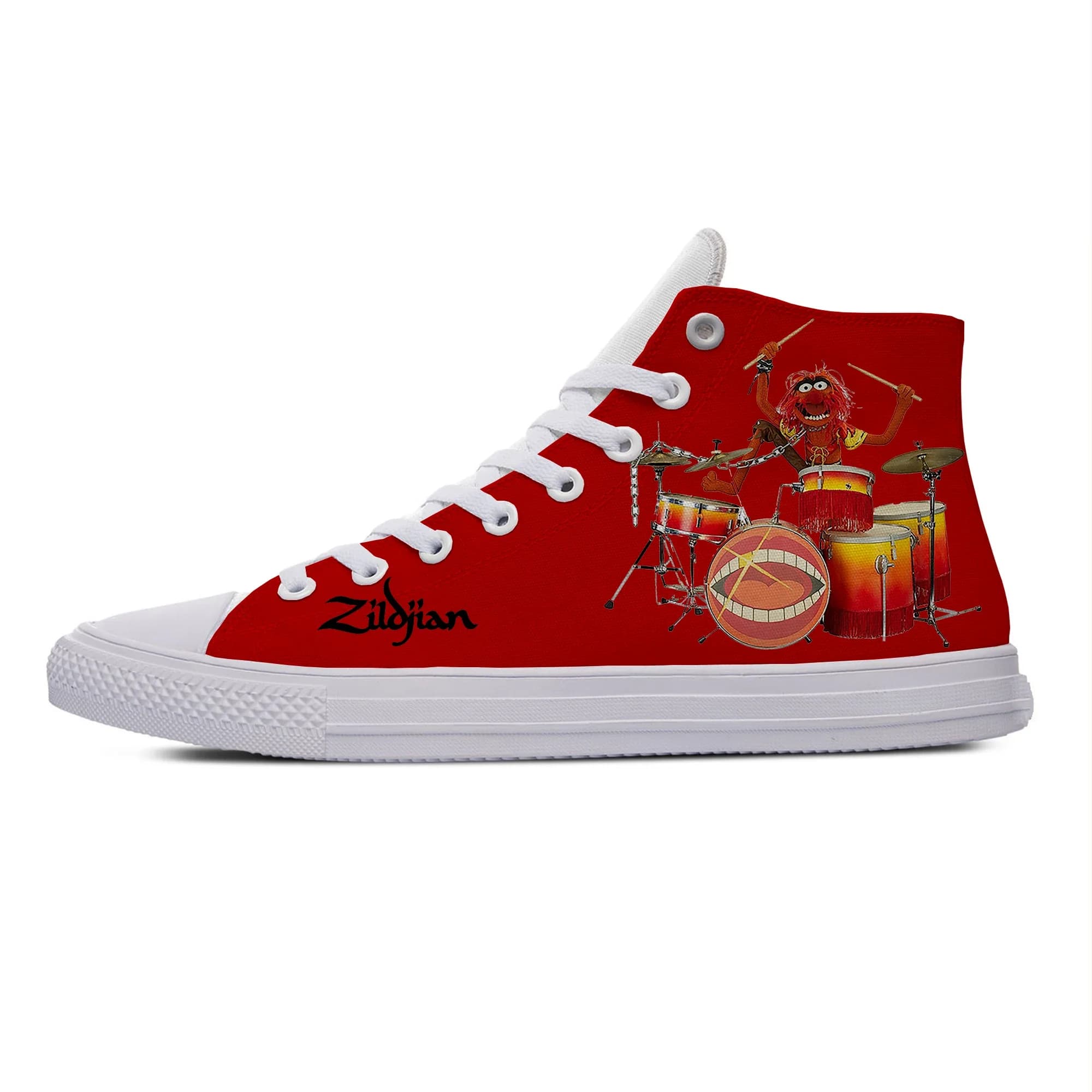 Summer Show Muppet Hot Cool Fashion Drummer Casual Shoes High Top Breathable Lightweight Sneakers Men Women Classic Board Shoes