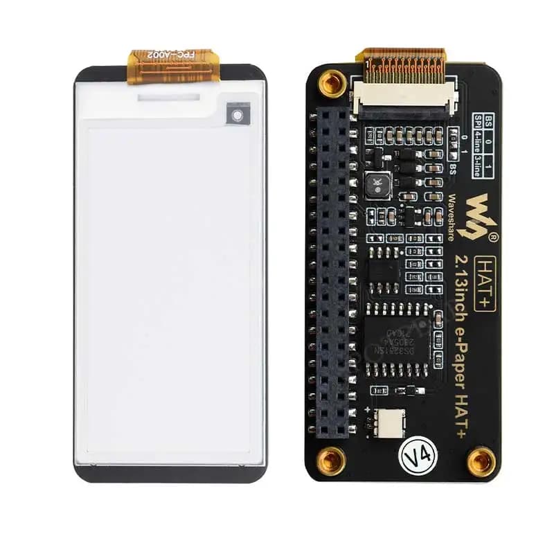Paper and 2,13 inch + for Raspberry Pi /Jetson Nano /Sunrise X3 Pi /Pwnagotchi black-white 250x122 E-Ink
