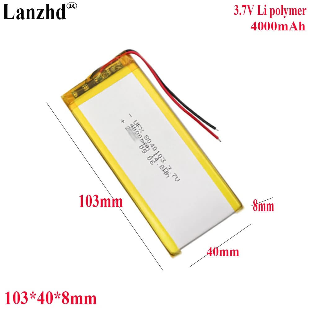 Batteria ai polimeri di litio 3.7V 4000mah per Sky book batteria piatta altoparlante Bluetooth purificatore d'aria GPS stick light toy batteria digitale