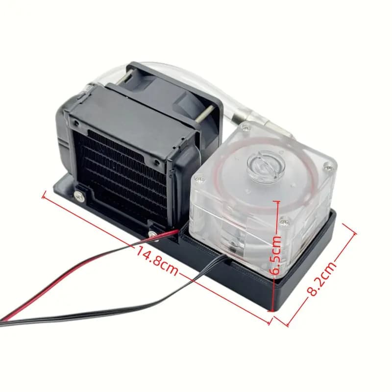 Mini Integrated Water Cooling System Radiator Fan with Pump for Electric Scooter E-bike Controller Industrial Equipment Phone PC