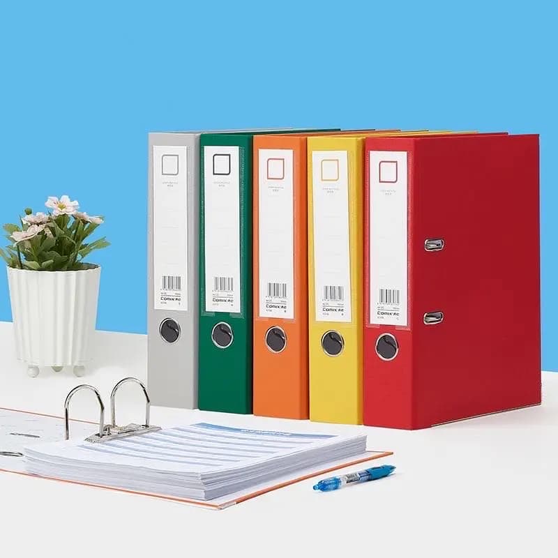 Raccoglitore ad anelli grande multicolore Cartella di file ad arco a leva A4 per documenti Cartella ad arco a leva per organizer di file A4 sugli anelli Forniture per ufficio