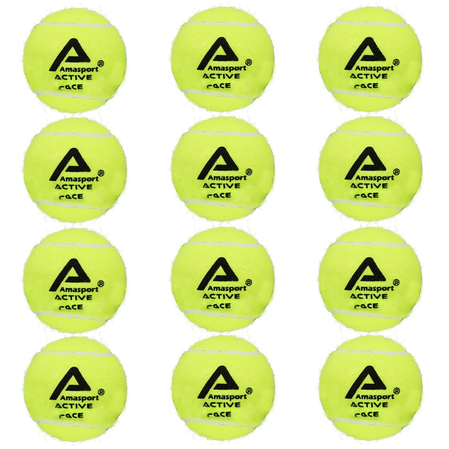 AMASPORT Palline da tennis Allenamento pratico Palline rimbalzanti durevoli di alta qualità senza pressione per lo sport di tennis per principianti