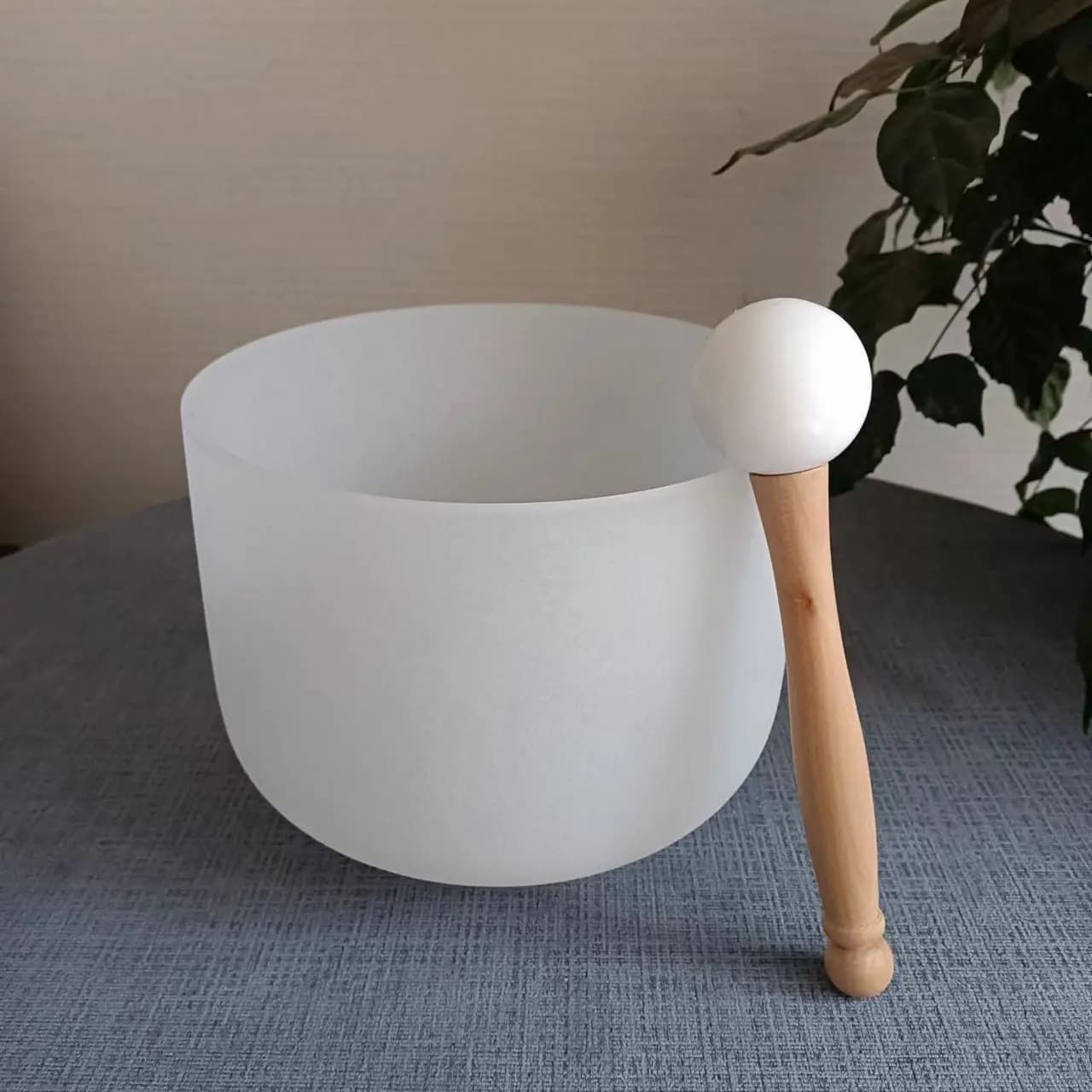 Hye-eun 8inch 432hz C Note Quartz Crystal Singing Bowl Professional Spiritual Mindfulness Sound Meditation Yoga Cleansing Stress