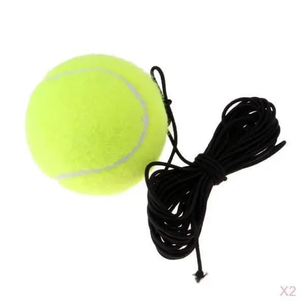 Tennis Training Ball with String Rubber Fluorescent Green Single Practice Trainer Tool for Tennis Practice Equipment