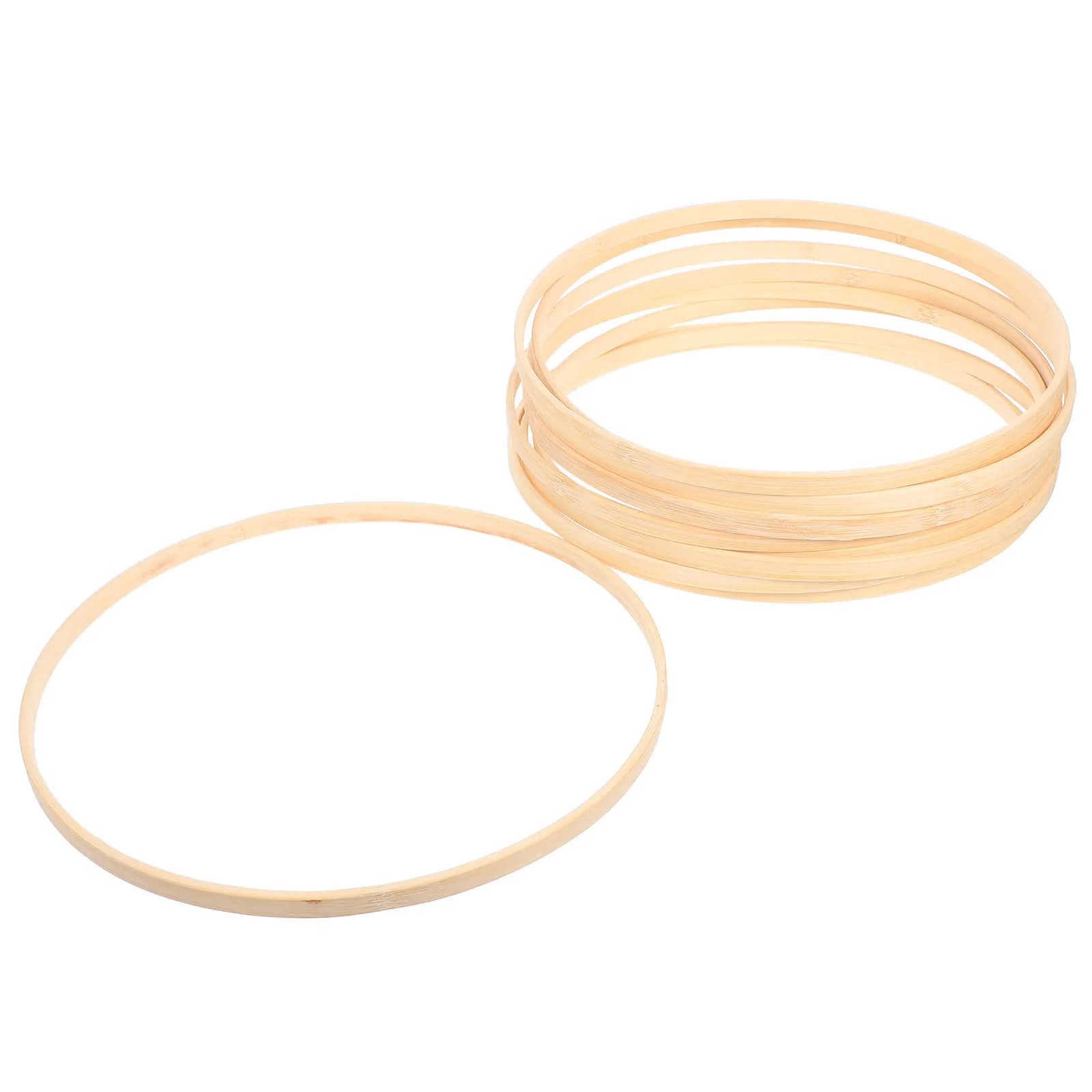 10 Pcs Craft Dreamcatcher Hoop Rings for Crafts Bamboo Wreath Decorative Hoops Parties Hanging Decorations Flower