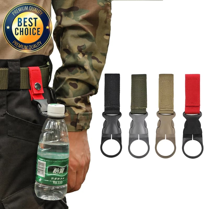 Clip per Cintura con Moschettone in Nylon per Bottiglia d'Acqua, Moschettone EDC da Esterno per Arrampicata, Gancio per Zaino, Moschettone da Campeggio