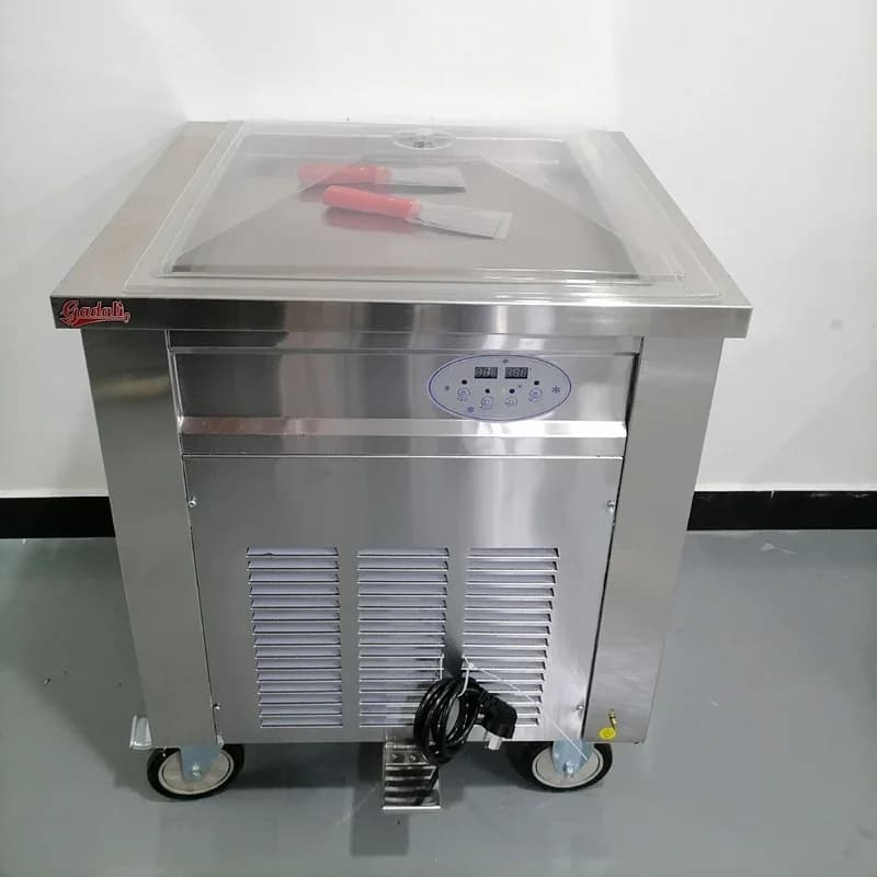 Thai Roasted Ice Cream Machine With Single Plate Square Plate, for Thai Rolled Ice Cream, Fried Ice and Tawa Roller - Special Offer
